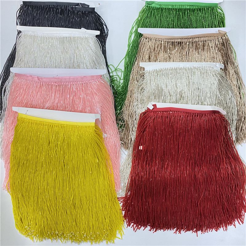 Beaded Trim Fringe - 2metros/lot 30cm szerokości wysokiej jakości frędzle