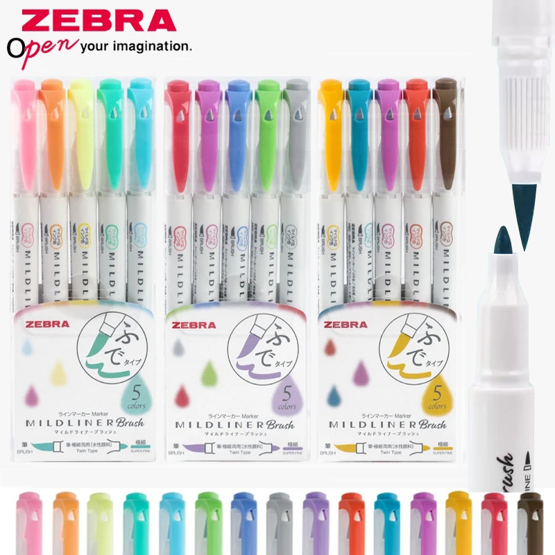 Zebra Pen Mildliner - Zakreślacz Zebra WFT8 Mildliner Brush Mark