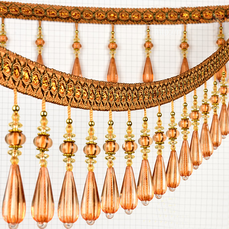 Beaded Trim Fringe - 1M Kryształowa Zawieszka Chwost Krople Koraliki