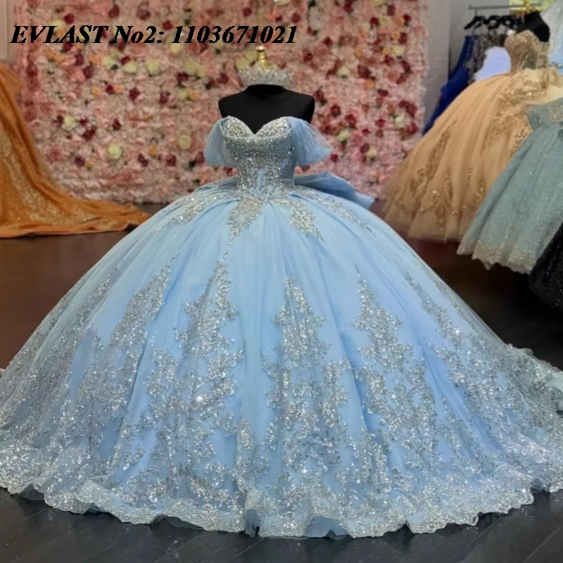 Tassel Fringe Trim - EVLAST Sukienka na Quinceañerę w kolorze