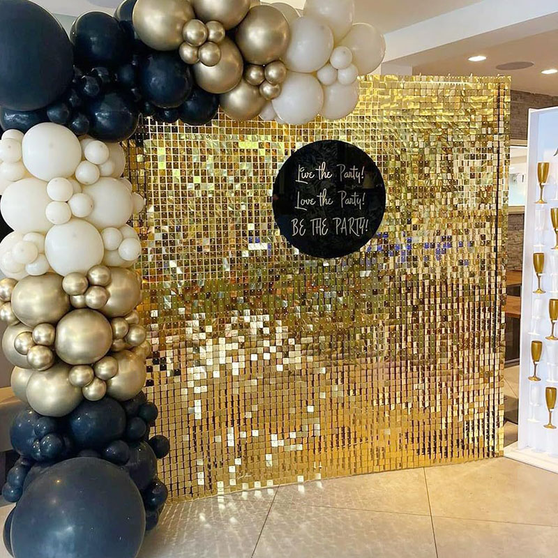 Sequin Fabric Panel - 6-27 szt. Paneli Ściennych z Cekinami