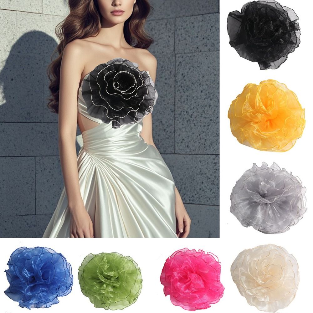Applique Patch Flower - DIY Duża broszka 3D z tkaniny