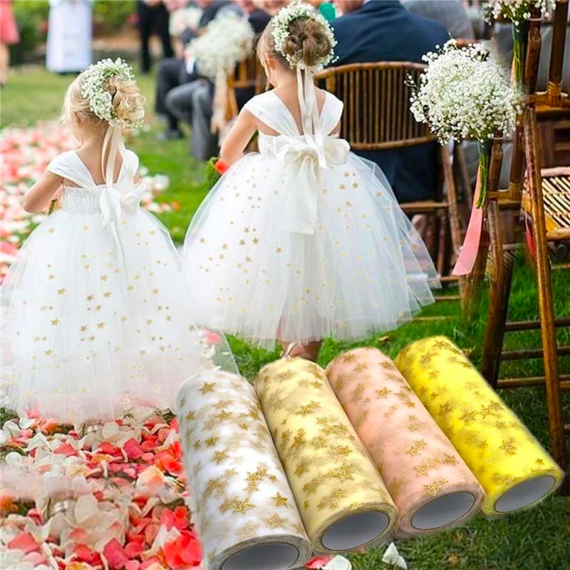 Organza Ribbon Spool - 6 cali 10Y Tule Roll Organza