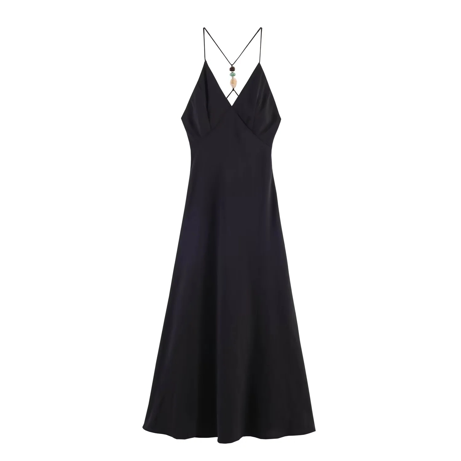 Sukienka damska satynowa na ra – Tassel Fringe Trim recenzja i cena