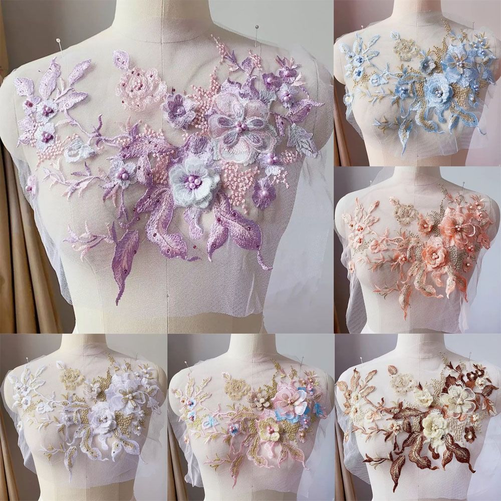 3D kwiaty koronka z koralikami – Applique Patch Flower recenzja i cena