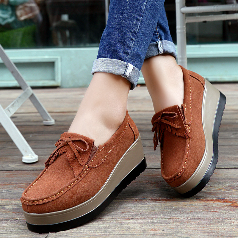 Modne zielone zamszowe buty da – Tassel Fringe Trim recenzja i cena