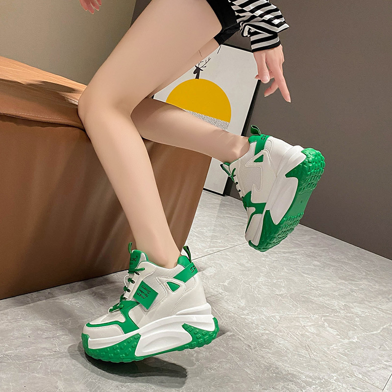 Damskie sneakersy na wysokiej  – Guipure Lace Panel recenzja i cena