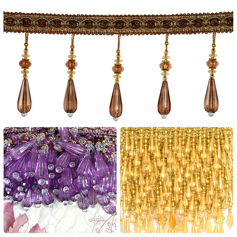 100cm kryształowe wiszące kora – Beaded Trim Fringe recenzja i cena