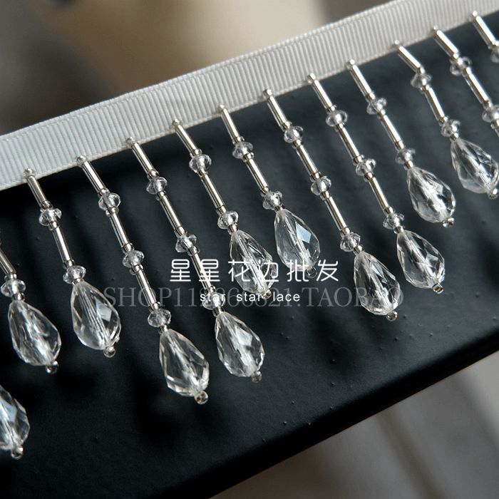 6cm wisiorek z kryształkiem w  – Beaded Trim Fringe recenzja i cena