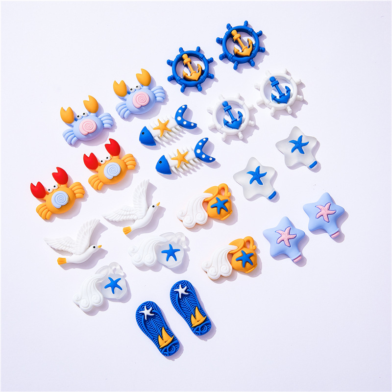 10szt Marine Beach Style Crab  – Christmas Craft Embellishment recenzja i cena