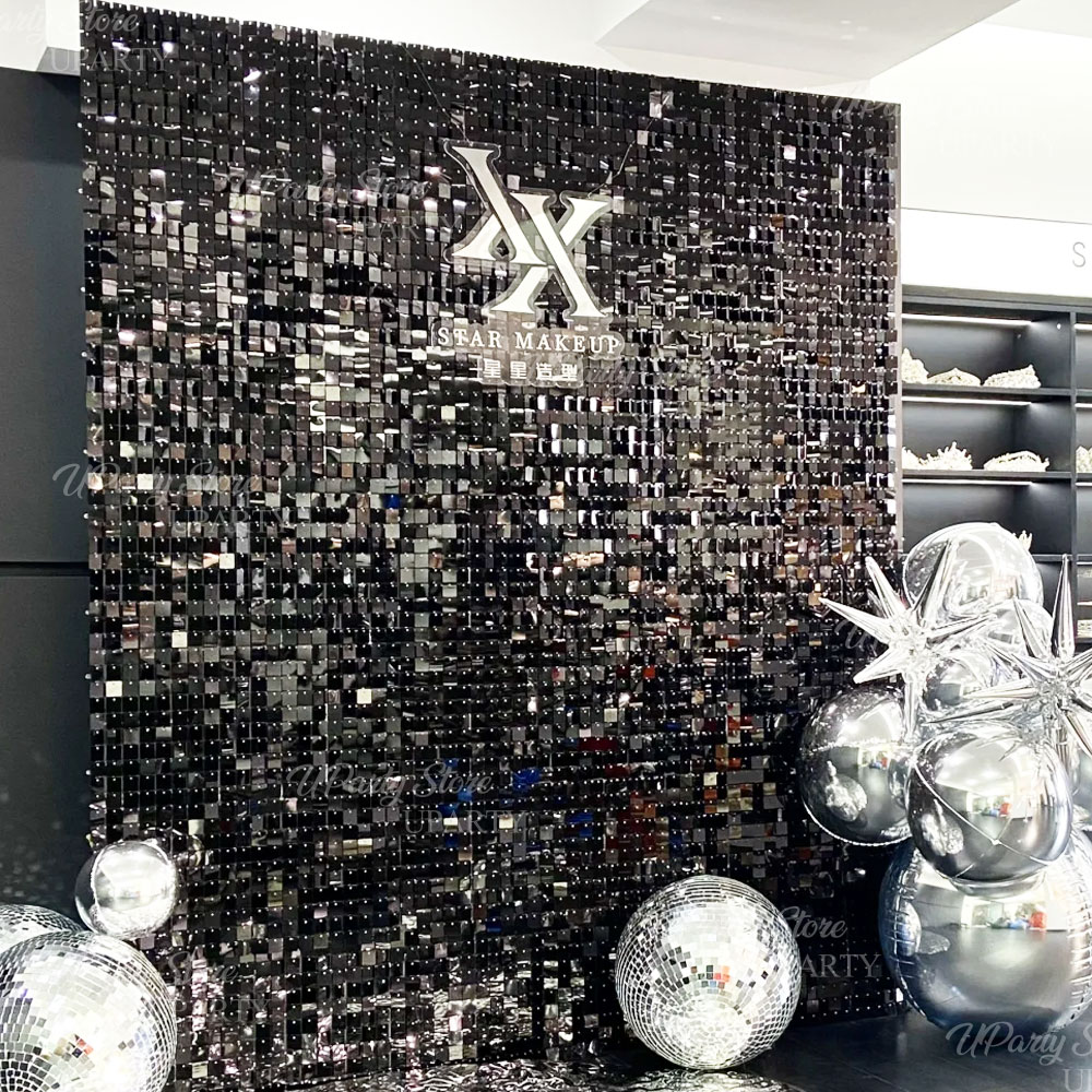 Czarne, błyszczące panele ście – Sequin Fabric Panel recenzja i cena
