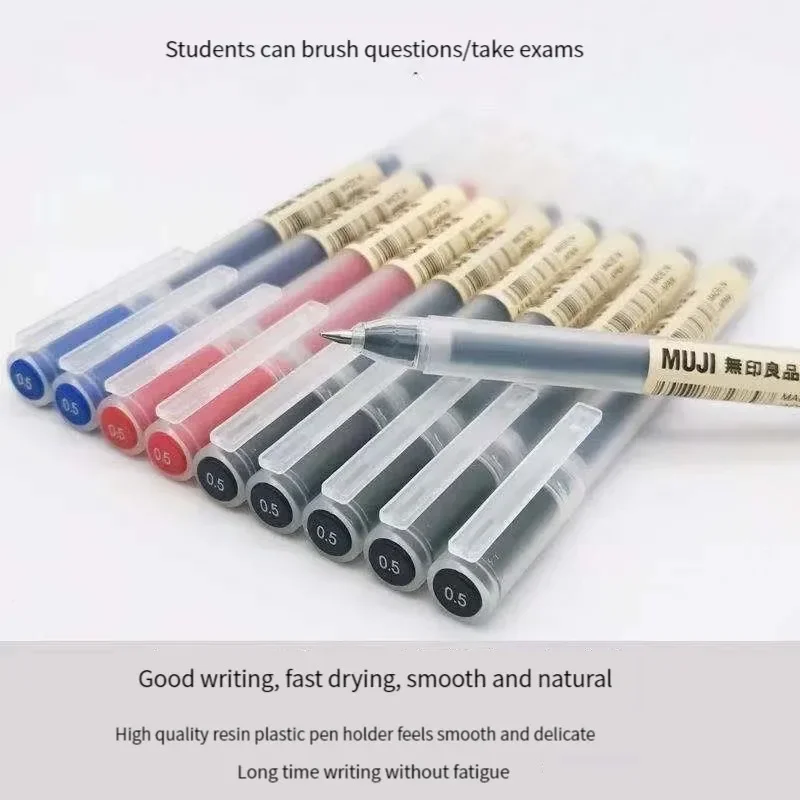 6/8 szt./zestaw Długopis żelow – Muji Stationery Gel Pen recenzja i cena