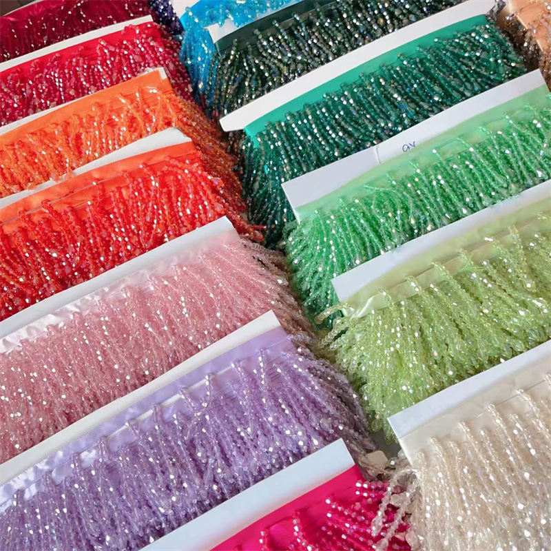 Kryształowe frędzle, koronkowe – Beaded Trim Fringe recenzja i cena