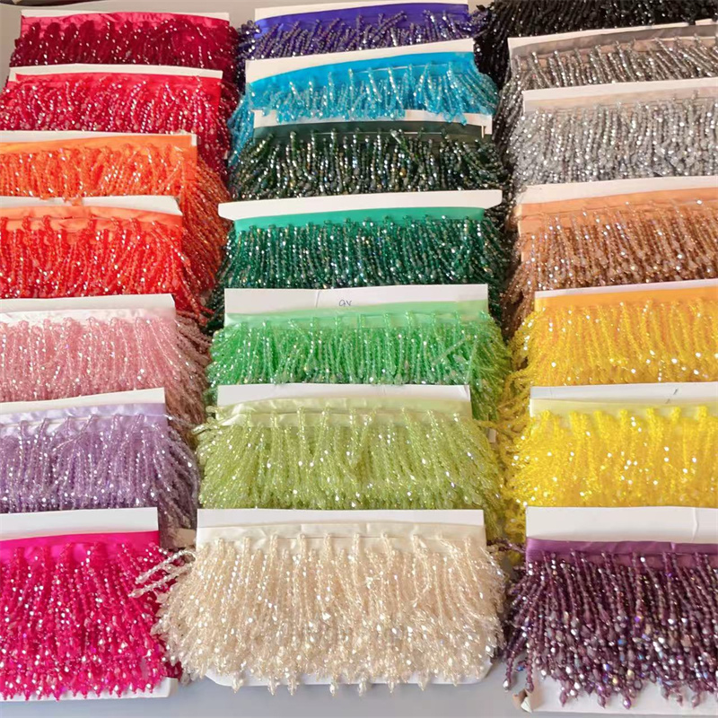 Kryształowe frędzle, koronkowe – Beaded Trim Fringe recenzja i cena